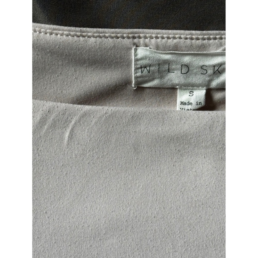 Wild Skye Light Pink Square Neck Long Sleeve Crop Top Stretch Size S Y2K - Picture 6 of 8
